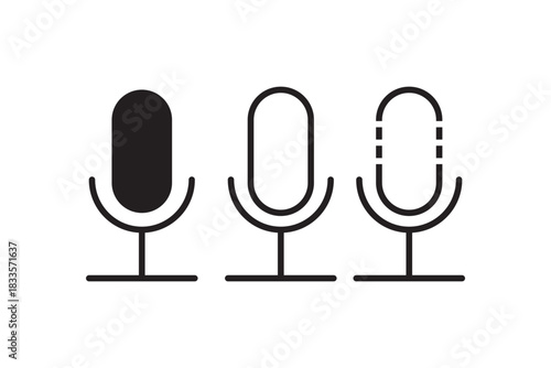 Microphone with sound wave icon. microphone icon with sound waves digital audio recording device.Voice message and podcast symbol.Audio speech podcast mic symbol on transparent background