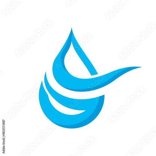 Wave Water Drop Logo template vector icon illustration
