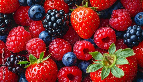 Vibrant mix of fresh berries