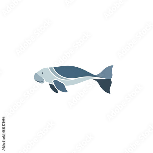 Manatee Aquatic Mammal Illustration
