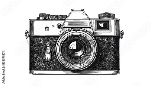 Vintage camera drawing