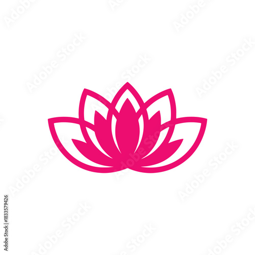 Free Download Elegant Lotus Flower Logo Vector Design - GFXLoad