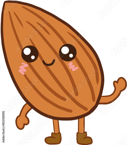 funny cartoon almond 