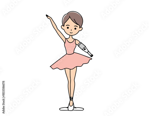 ballet dancer vector illustration