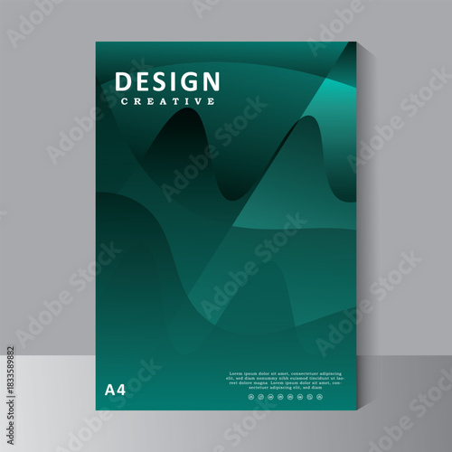 Creative brochure template vector design, Annual Report, Magazine, Poster, Corporate Presentation, Portfolio, Flyer, infographic, print ready green colour, vector