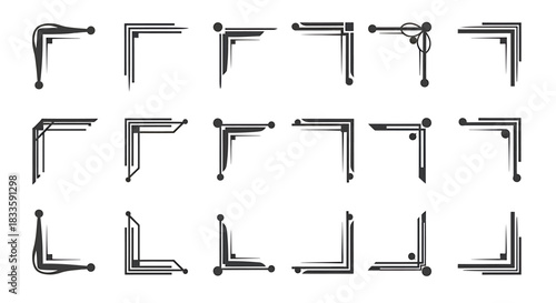 Elegant Corner Designs - A Collection of Decorative Frame Elements.