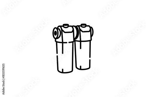 osmosis water filter filtration system line icon isolated on white background