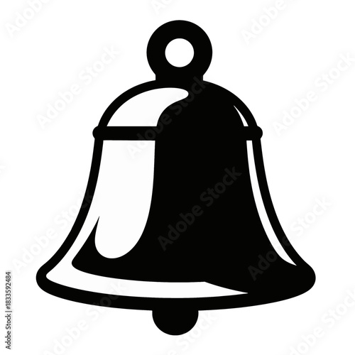 Black and White Minimal Bell Icon