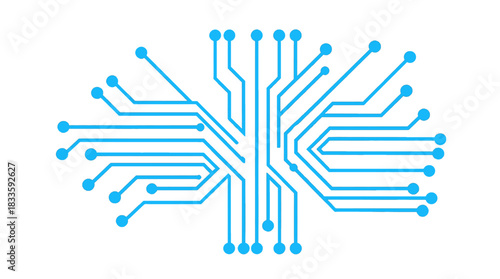 Blue Circuit Board Abstract Technology Vector Icon