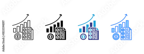 Survey icon set multiple style collection