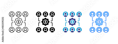 Crowdfunding  icon set multiple style collection