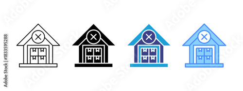 Out Of Stock  icon set multiple style collection