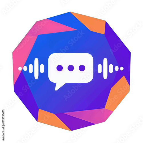 Speech Bubble Chat Icon for User Interface Design