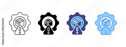 Danger  icon set multiple style collection