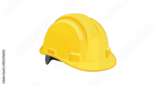 Yellow Safety Hard Hat Construction Illustration
