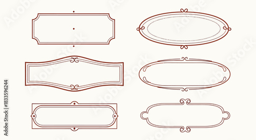 Elegant Vintage Frames and Borders for Design Projects.