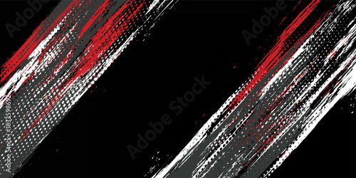 Gaming esport background striking stripes electric banner vector illustration design red black grunge brush wing comic pattern modern abstract concept livery stripes decal paint splash splatter.eps 10
