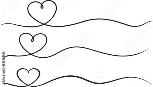 Hand Drawn Heart Thin Line Sketch Doodle for Greeting, Wedding, Valentine and Charity Design