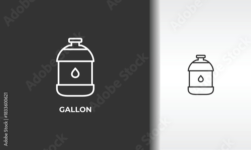Gallon Vector, Icon Or Logo Sign Isolated Symbol Illustration