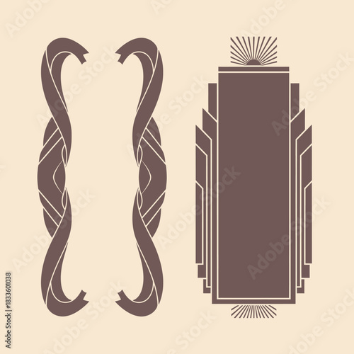 Art Deco Inspired Graphic Elements for Design Projects.