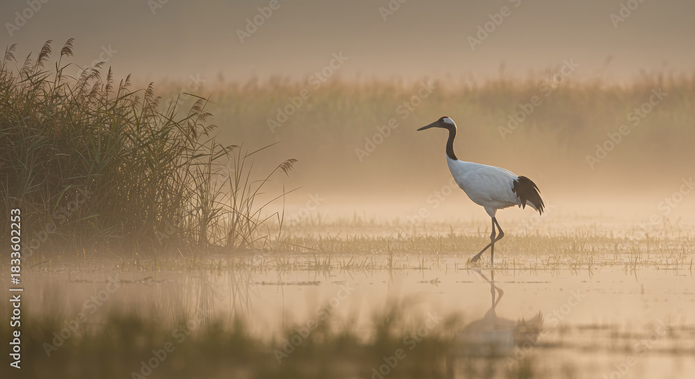 Naklejka premium great blue heron ardea cinerea