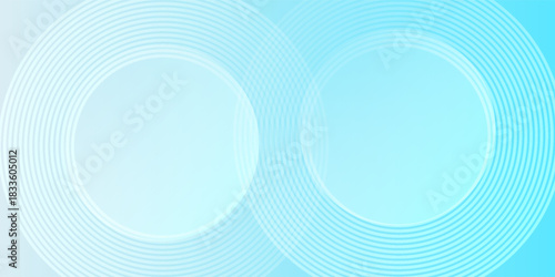 Abstract Blue Circles and Overlapping Rings on Gradient Background for Modern Design.illustration eps10