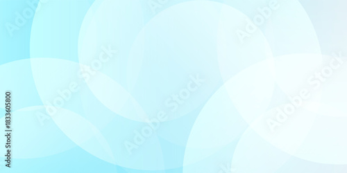 Minimalist banner background, pastel colorful, Light Blue gradations. Circle effect style geometric, abstract background. Vector Illustration eps10