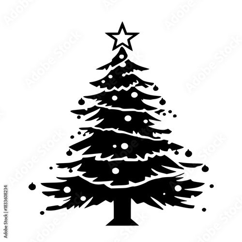 Celebrate the magic of Christmas! This festive Christmas tree vector brings joyful holiday spirit to cards, invitations, posters, and seasonal branding.