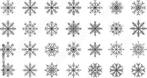 Black and white butterfly silhouettes collection set, natural detailed flying insects pattern background, beautiful summer nature, decorative graphic element vector illustration design