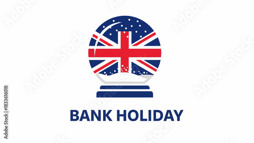 Union Jack Snow Globe Bank Holiday Celebration.