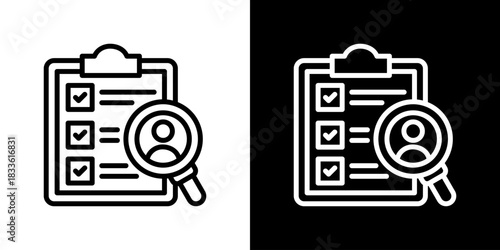 Performance Review Icon Vector Illustration. Fresh Line Design Built For Creative Flexibility In Light And Dark Versions. 