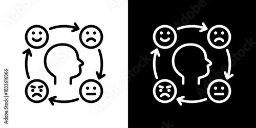 Behavior Icon Vector Illustration. Fresh Line Design Built For Creative Flexibility In Light And Dark Versions. 