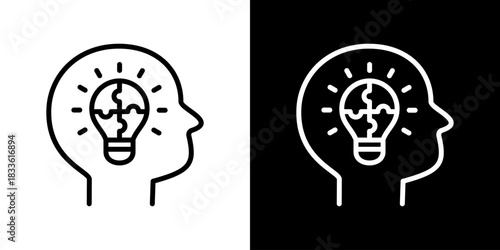 Knowledge Icon Vector Illustration. Fresh Line Design Built For Creative Flexibility In Light And Dark Versions. 