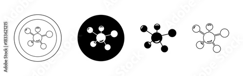 set of Collagen peptides icon vector symbol