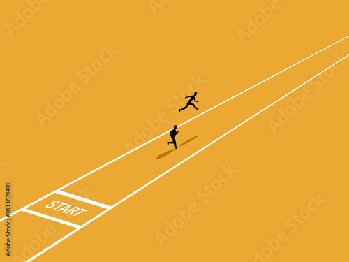 Business superiority, businesspeople leapfrog their competitors.