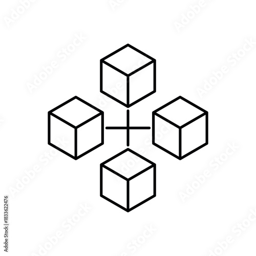 Icon a Blockchain, isolated against a clean background.