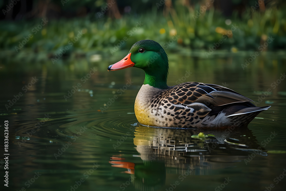 Fototapeta premium duck on the lake