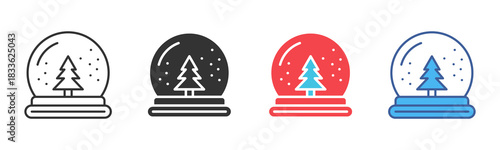 Globe Icon Set. Designed In Multi Style