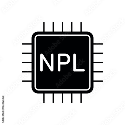 Icon a NLP Processor, isolated against a clean background.
