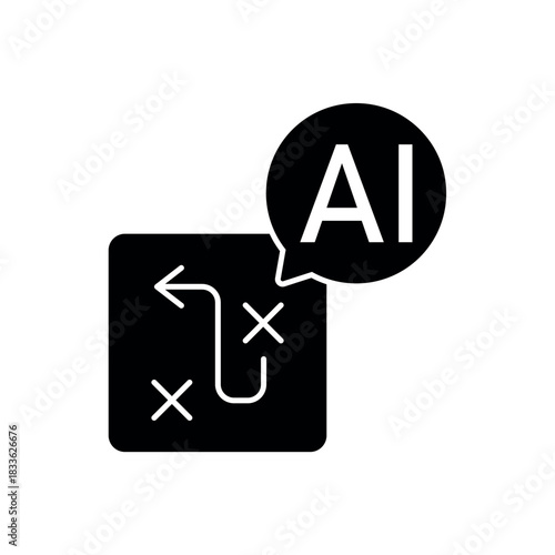 Icon a AI Strategist, isolated against a clean background.