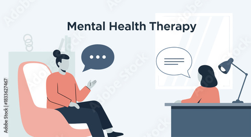 Mental Health Therapy Session Patient Talking to Counselor