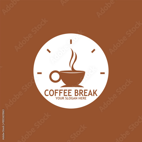 Simple Coffee Break Line Art