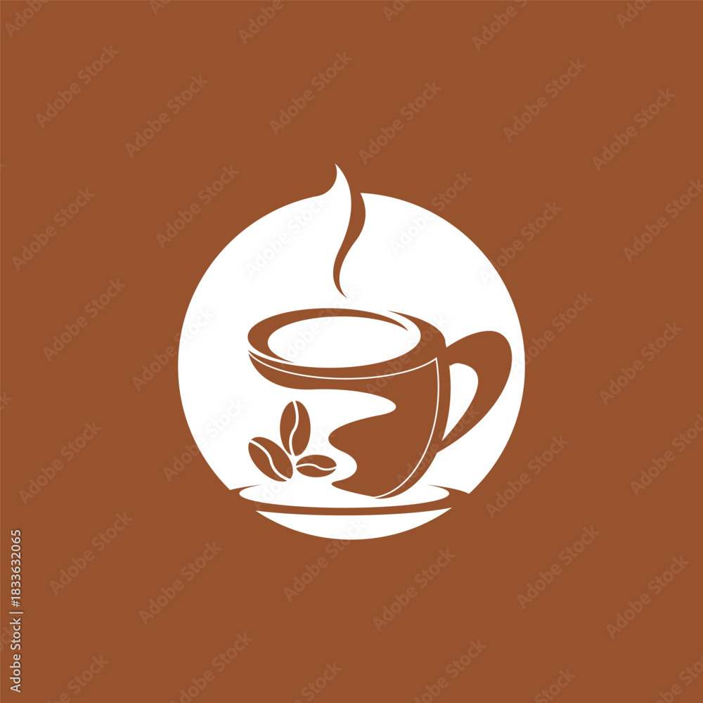 Obraz premium Luxury Coffee Break Label Logo