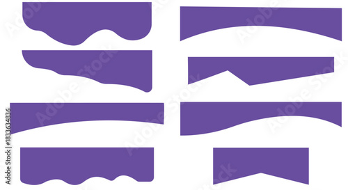 Vector Set of Template Dividers with Drops, Waves and Geometric Shapes.
 Abstract Design Elements for Top and Bottom on Website, App, Banners or Posters.
