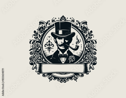 Aristocrat black vector logo illustration