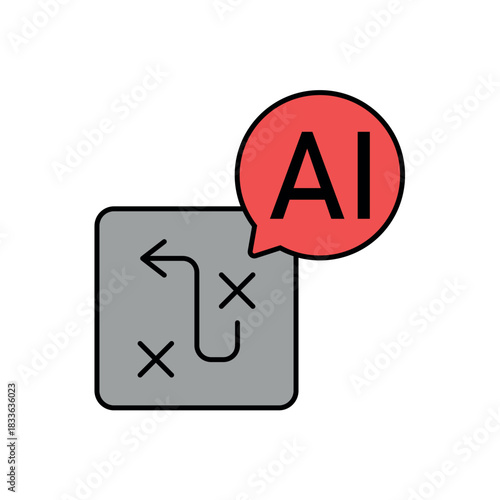 Icon a AI Strategist, isolated against a clean background.