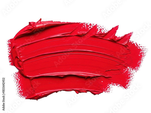 Wallpaper Mural Vibrant red lipstick or paint smear texture swatch isolated on transparent background for cosmetic or artistic design element Torontodigital.ca