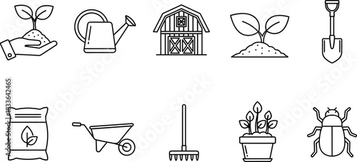 Gold Bar Icon Set Vector Collection: Financial Wealth, Banking, Investment, Treasure, Prosperity, and Precious Metal Line Art Graphic Symbols