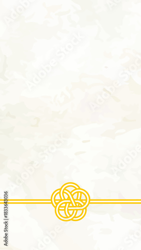 水引のベクターイラスト 熨斗　プレゼント用包装用紙背景