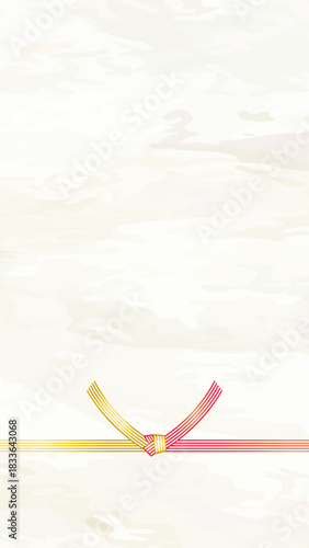 水引のベクターイラスト 熨斗　プレゼント用包装用紙背景
